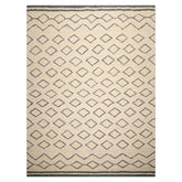 Multi Size Oatmeal Gray Color Hand Woven Flatweave Wool Contemporary Oriental Rug